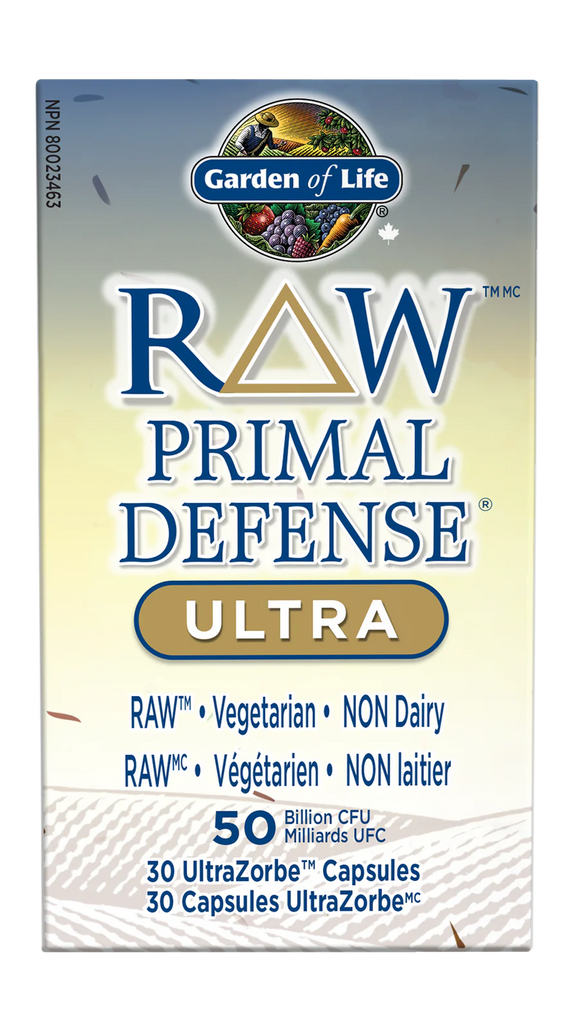 RAW PRIMAL DEFENSE ULTRA PROBIOTIC 30 CAPS GARDEN OF LIFE