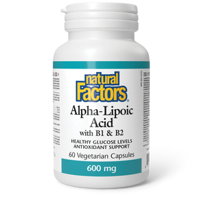 ALPHA-LIPOIC ACID WITH B1 & B2 600 MG 60 CAPS NATURAL FACTORS