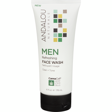 MEN REFRESHING FACE WASH CANNACELL 178 ML ANDALOU