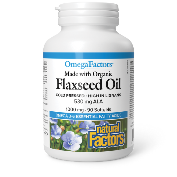 FLAXSEED OIL 1000 MG 90 CAPS NATURAL FACTORS