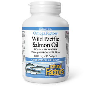 WILD PACIFIC SALMON OIL 1000 MG 90 CAPS NATURAL FACTORS