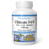 ULTIMATE 3∙6∙9 OMEGA FACTORS 90 CAPS NATURAL FACTORS