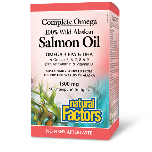 WILD ALASKAN SALMON OIL 1300 MG 90 GELS NATURAL FACTORS