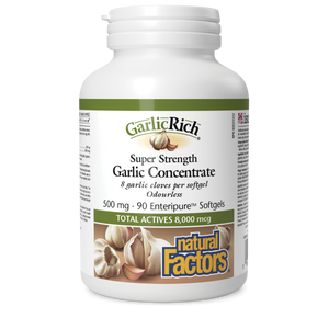 GARLIC CONCENTRATE 500 MG 90 SOFTGELS NATURAL FACTORS