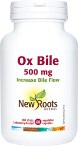 OX BILE 500 MG 60 CAPS NEW ROOTS