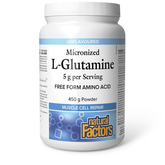 L-GLUTAMINE UNFLAVOURED 5 G 450 G NATURAL FACTORS