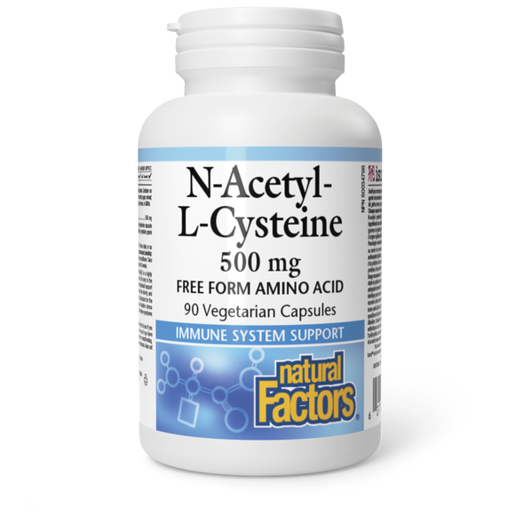 N-ACETYL-L-CYSTEINE 500 MG 90 CAPS NATURAL FACTORS