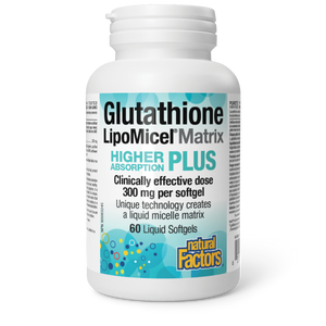 GLUTATHIONE LIPOMICEL MATRIX 300 MG 60 GELS NATURAL FACTORS