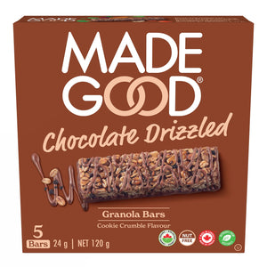 GRANOLA BARS COOKIE CRUMBLE CHOCOLATE DRIZZLED 5 X 24 G MADE GOOD