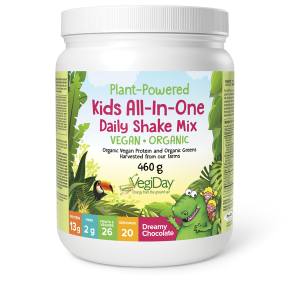 KIDS ALL-IN-ONE DAILY SHAKE MIX DREAMY CHOCOLATE VEGAN ORGANIC 460 G VEGIDAY