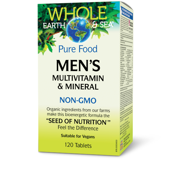 MEN'S WHOLE EARTH MULTIVITAMIN 120 TABS NATURAL FACTORS