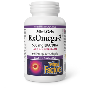 RX OMEGA-3 500 MG 60 MINI ENTERIC COATED SOFTGELS NATURAL FACTORS