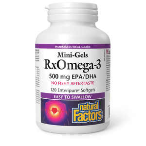 RX OMEGA-3 500 MG 120 MINI ENTERIC COATED SOFTGELS NATURAL FACTORS