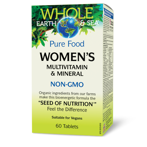 WOMEN'S MULTIVITAMIN & MINERAL WHOLE EARTH SEA 60 TABS NATURAL FACTORS