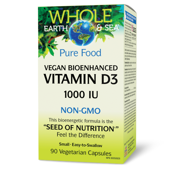 VITAMIN D3 VEGAN WHOLE FOOD 90 VCAPS NATURAL FACTORS