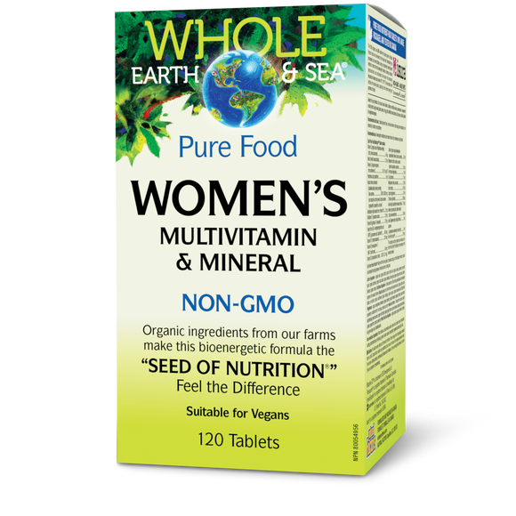 PURE FOOD WOMENS MULTIVTAMIN 120 TABS WHOLE EARTH