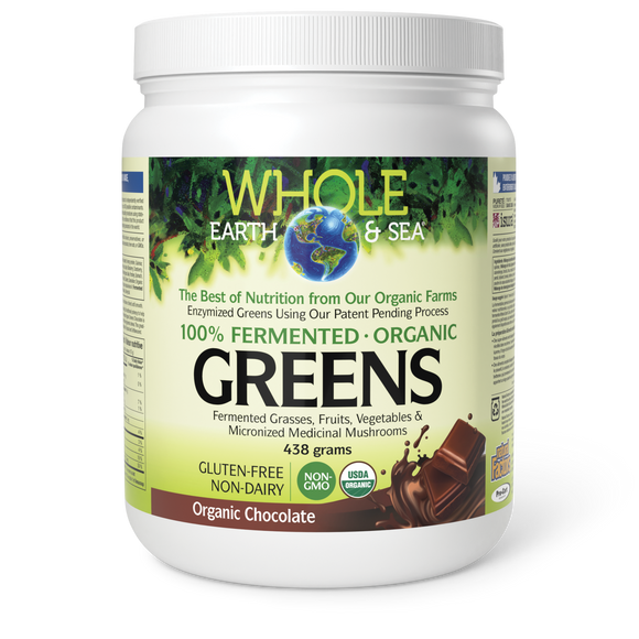 FERMENTED GREENS CHOCOLATE ORGANIC 438 G WHOLE EARTH & SEA