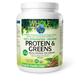 PROTEIN & GREENS VANILLA CHAI FERMENTED ORGANIC 656 G WHOLE EARTH & SEA