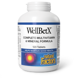 WELLBETX COMPLETE DIABETIC MULTIVITAMIN 120 TABS NATURAL FACTORS