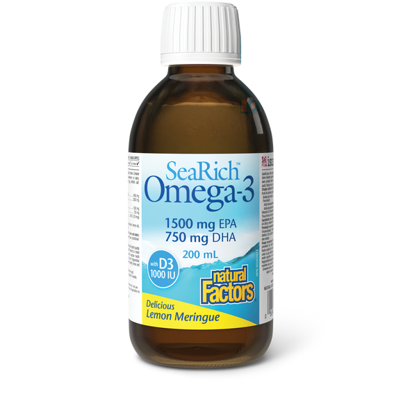 OMEGA-3 D3 LEMON MERINGUE 200 ML SEA RICH NATURAL FACTORS