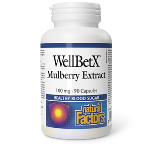 MULBERRY EXTRACT WELLBETX 100 MG 90 CAPS NATURAL FACTORS