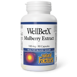 MULBERRY EXTRACT WELLBETX 100 MG 90 CAPS NATURAL FACTORS