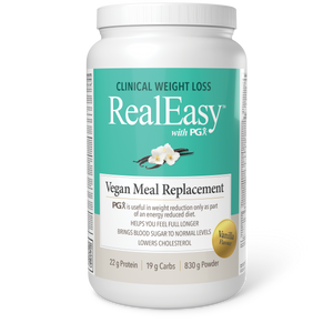 REAL EASY WITH PGX VEGAN VANILLA 830 G NATURAL FACTORS