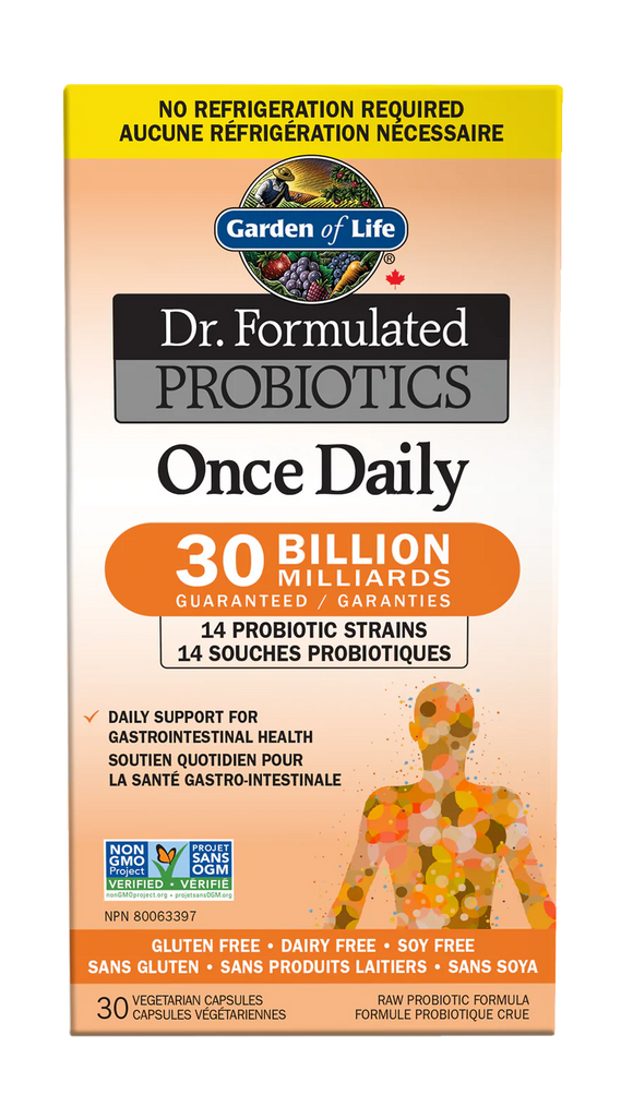 DR. FORMULATED PROBIOTICS ONCE DAILY 30 BILLION 30 CAPS GARDEN OF LIFE