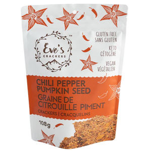 CHILI PEPPER PUMPKIN SEED CRACKERS 108 G EVE'S CRACKERS