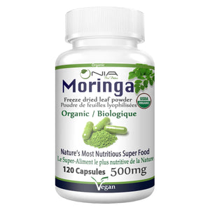 MORINGA ORGANIC 500 MG 120 CAPS NIA