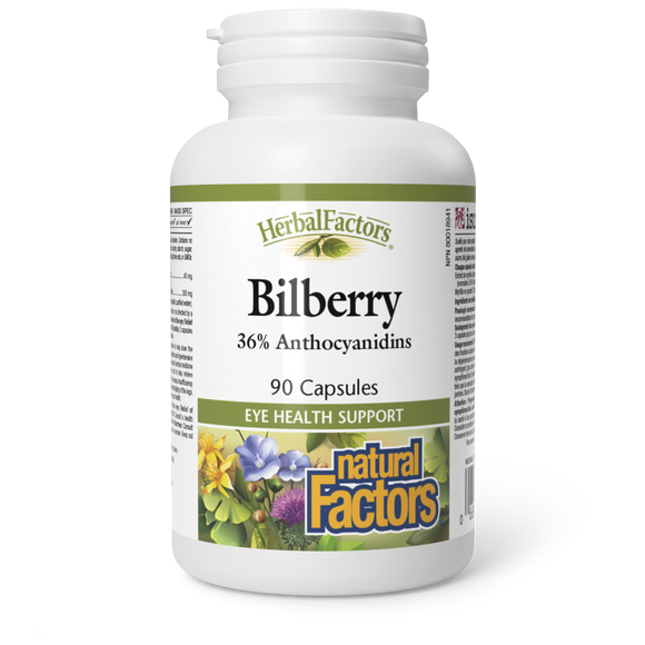 BILBERRY 40 MG 90 CAPS NATURAL FACTORS