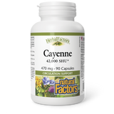 CAYENNE 42000 UCS 470 MG 90 CAPS NATURAL FACTORS