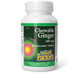 CHEWABLE GINGER 500 MG 90 CHEWABLE TABS NATURAL FACTORS