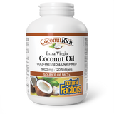 COCONUT OIL 1000 MG 120 SOFTGELS NATURAL FACTORS