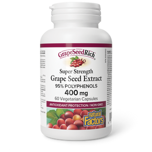 SUPER STRENGTH GRAPE SEED EXTRACT 400 MG 60 CAPS NATURAL FACTORS