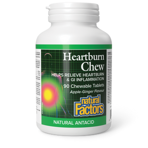 HEARTBURN CHEW APPLE GINGER 90 CHEWS NATURAL FACTORS