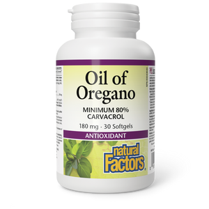 OIL OF OREGANO 180 MG 30 SOFTGELS NATURAL FACTORS