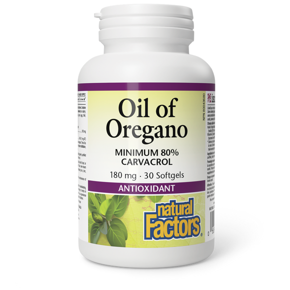 OIL OF OREGANO 180 MG 30 SOFTGELS NATURAL FACTORS