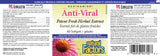 ANTI-VIRAL 60 SOFTGELS NATURAL FACTORS