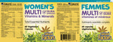 WOMEN'S MULTIVITAMINS & MINERALS 60 CAPS NATURAL FACTORS