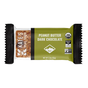 PEANUT BUTTER DARK CHOCOLATE ENERGY BAR 62G KATE'S REAL FOOD