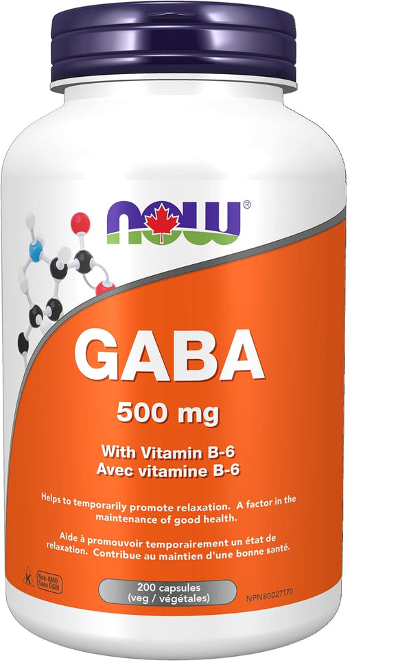 GABA 500 MG WITH VITAMIN B-6 200 CAPS NOW