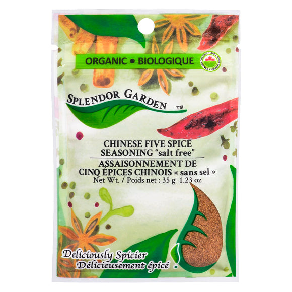 CHINESE FIVE SPICE SEASONING SALT FREE 35 G SPLENDOR GARDEN