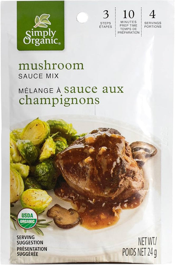 MUSHROOM SAUCE ORGANIC 24 G SIMPLY ORGANIC