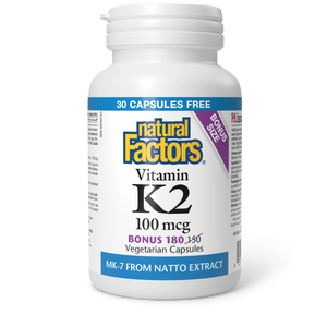 VITAMIN K2 BONUS 100 MCG 180 CAPS NATURAL FACTORS