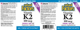 VITAMIN K2 BONUS 100 MCG 180 CAPS NATURAL FACTORS