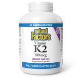 VITAMIN K2 BONUS 100 MCG 360 CAPS NATURAL FACTORS