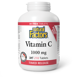 VITAMIN C TIME RELEASE 1000 MG 210 TABS NATURAL FACTORS