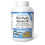 WILD PACIFIC SALMON OIL 1000 MG 210 GELS NATURAL FACTORS