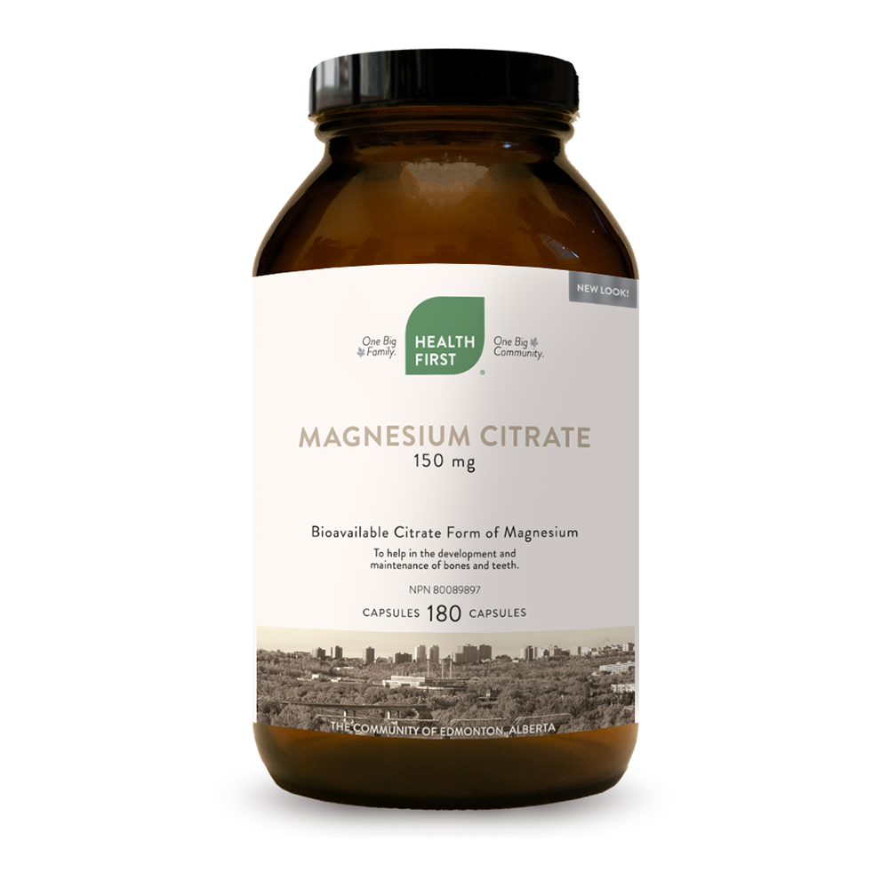 MAGNESIUM CITRATE 150 MG 180 CAPS HEALTH FIRST – Ave Maria Health